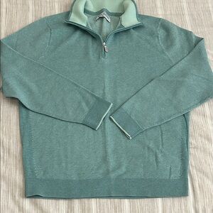 Men’s Teal Half-Zip Sweater
